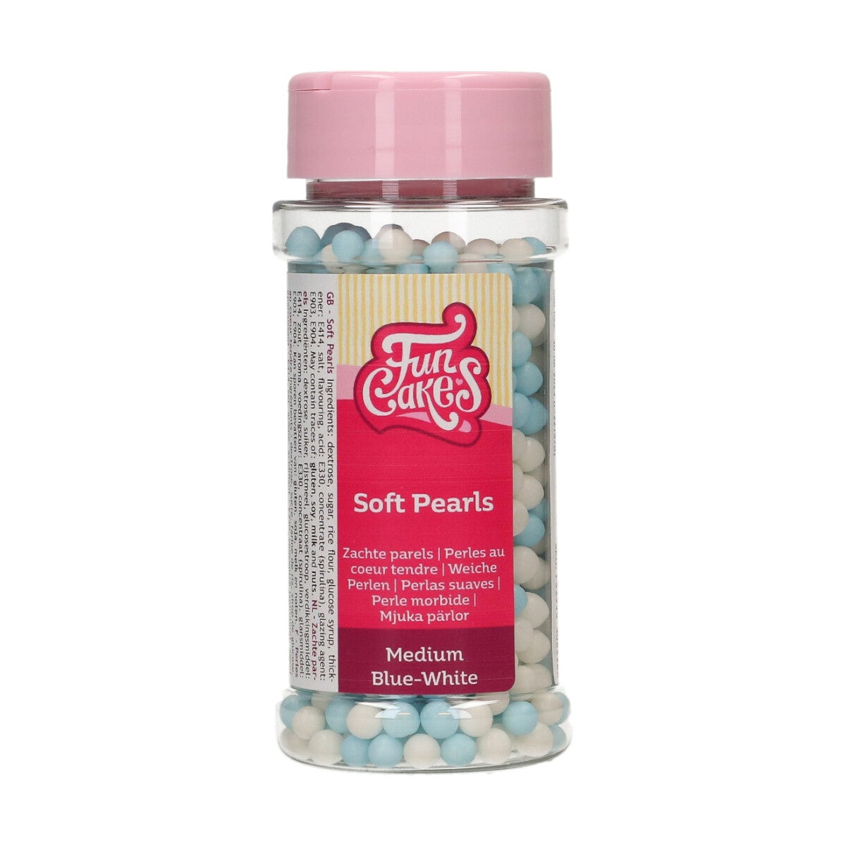 FunCakes Soft Pearls Medium Blue/White 60 g