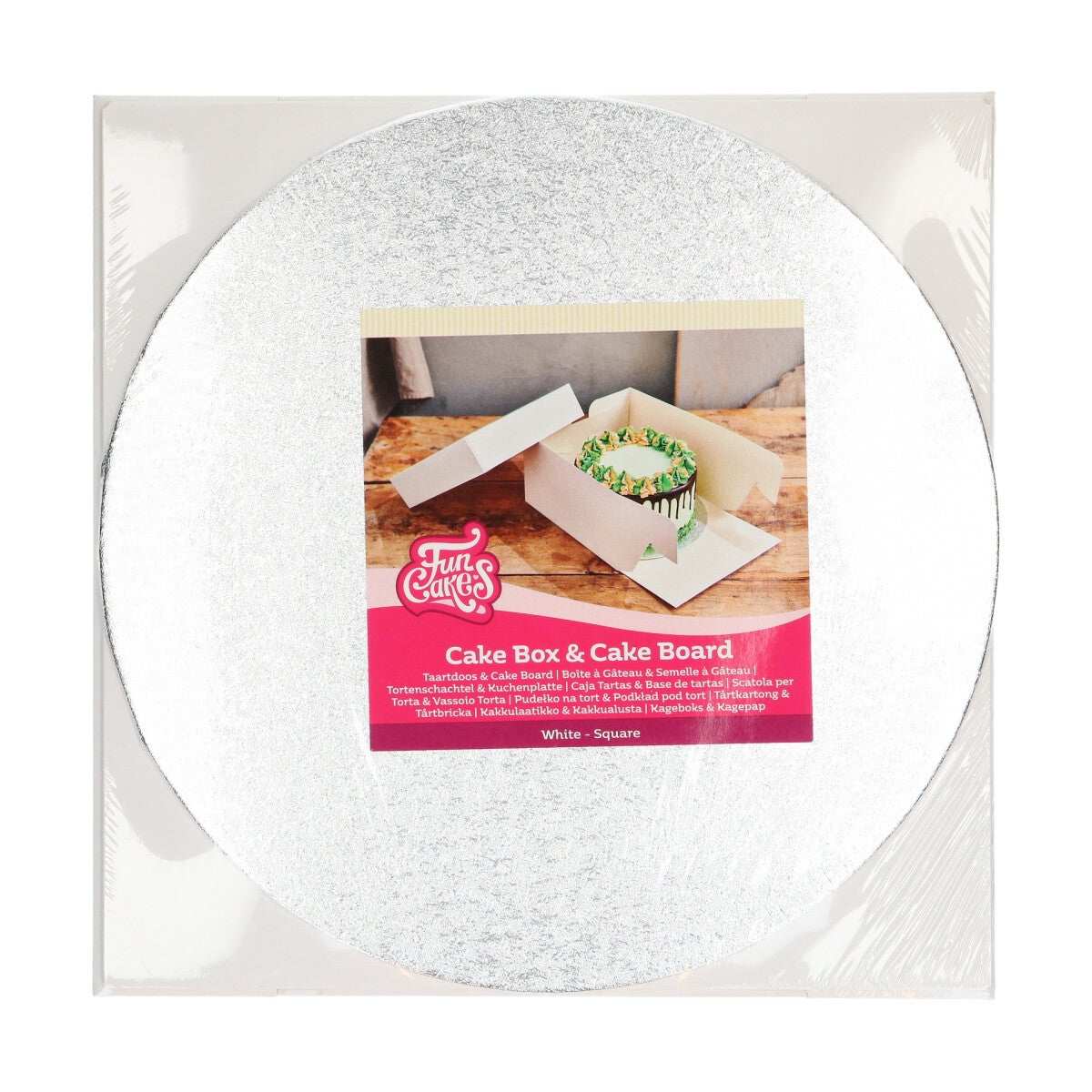 FunCakes Cake Box & Round Cake Board (3mm) 30x30x15 cm