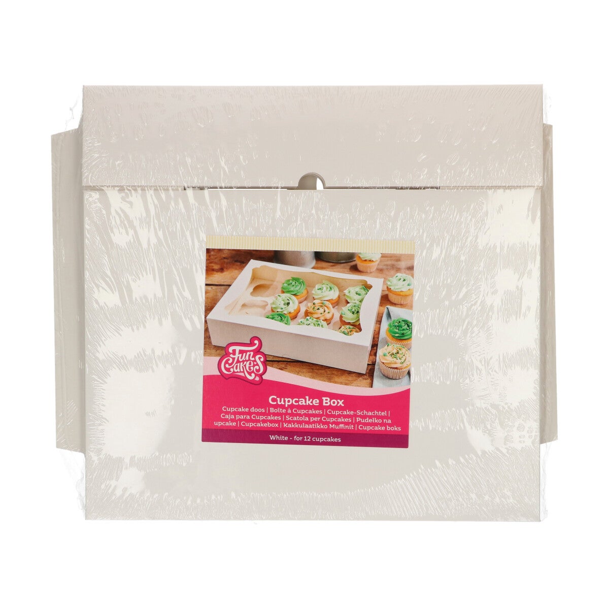 FunCakes Cupcake Box 12 - White pk/3