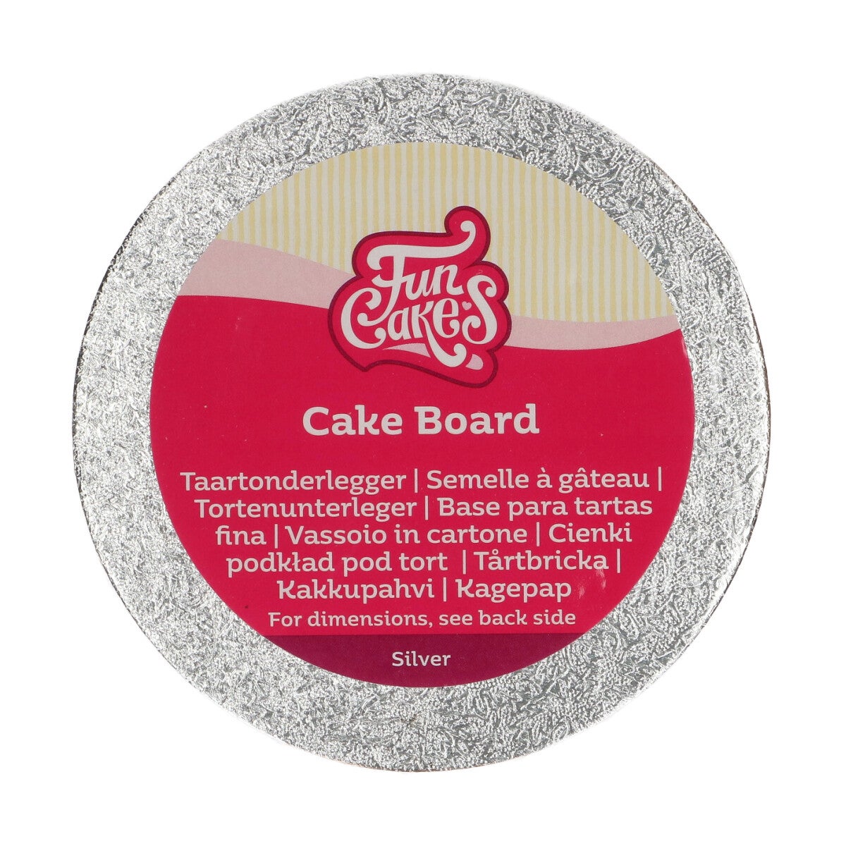 FunCakes Cake Board Round Ø10 cm - Silver