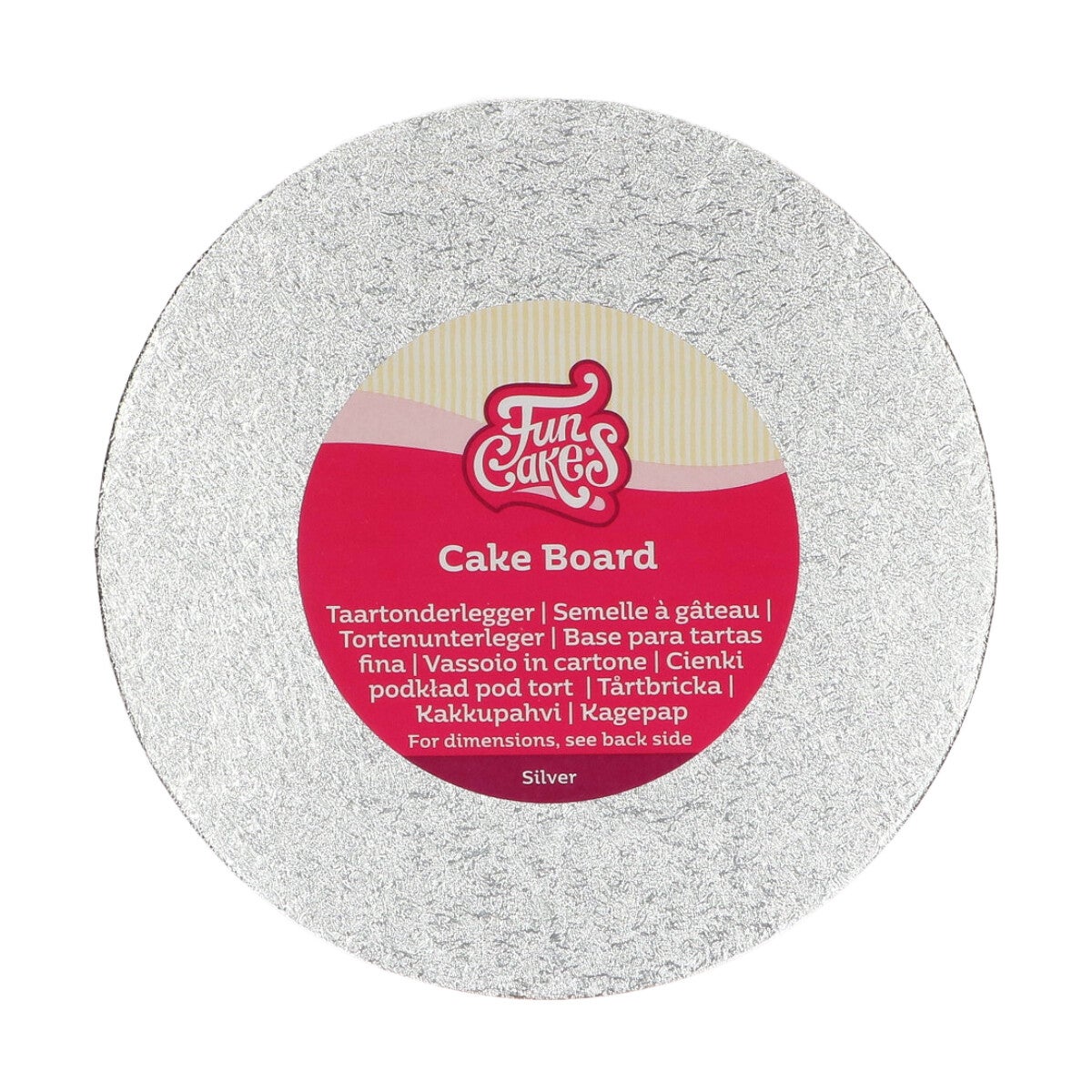 FunCakes Cake Board Round Ø17,5 cm - Silver