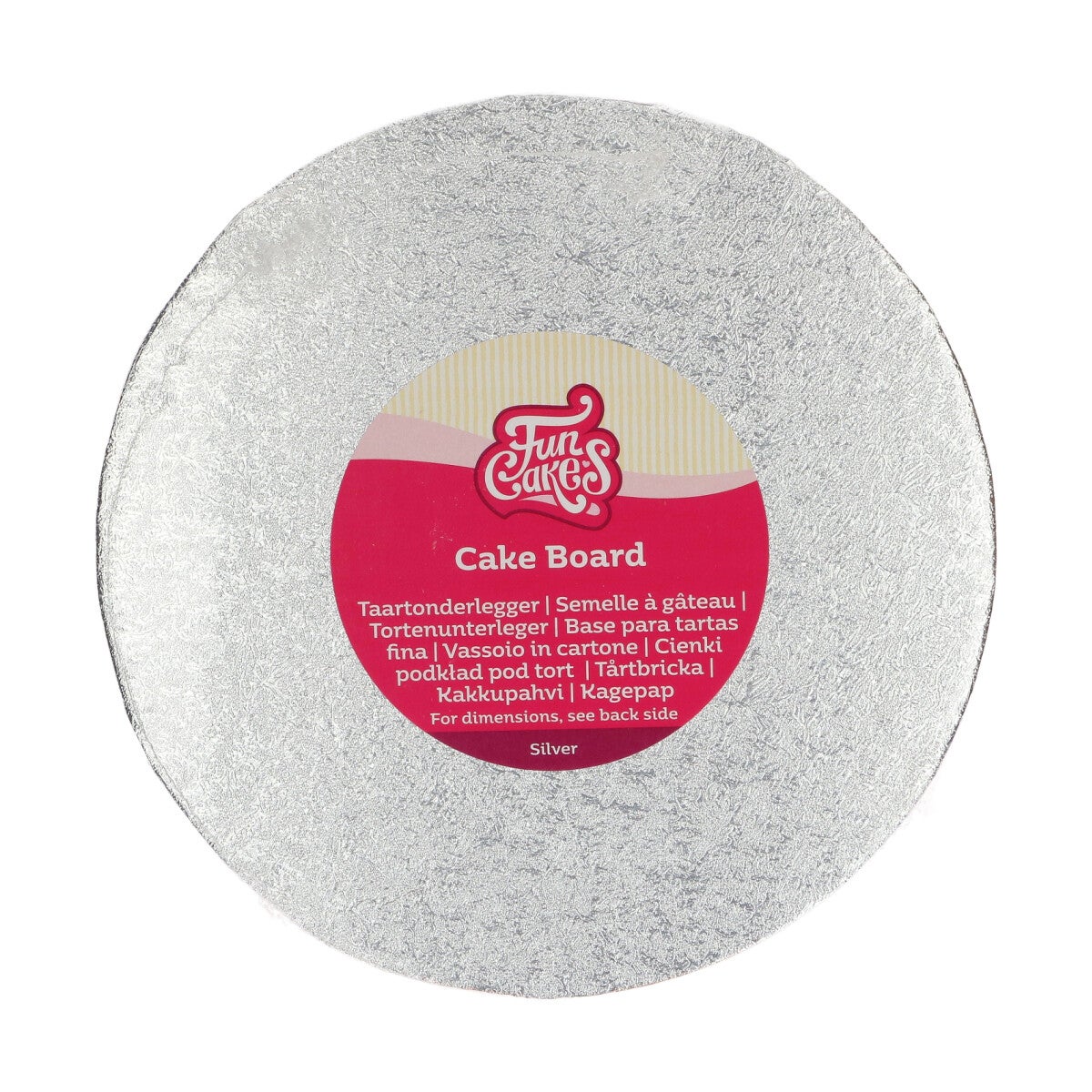FunCakes Cake Board Round Ø22,5 cm - Silver
