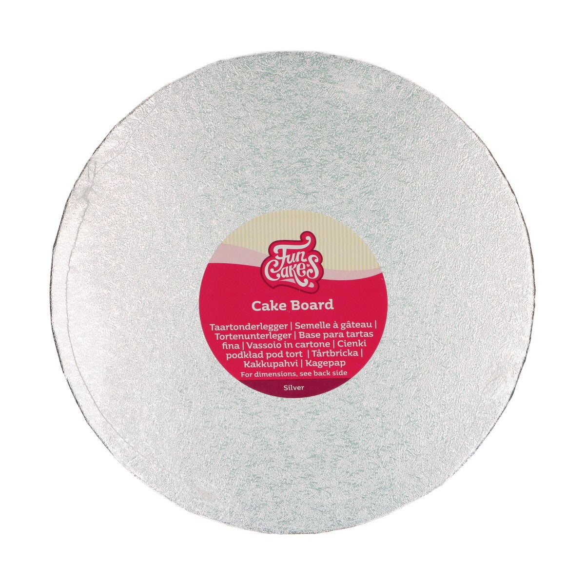 FunCakes Cake Board Round Ø25 cm - Silver