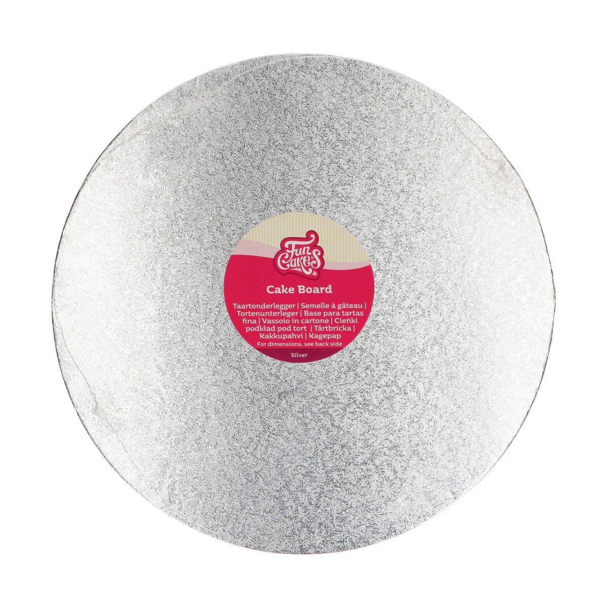 FunCakes Cake Board Round Ø33 cm - Silver