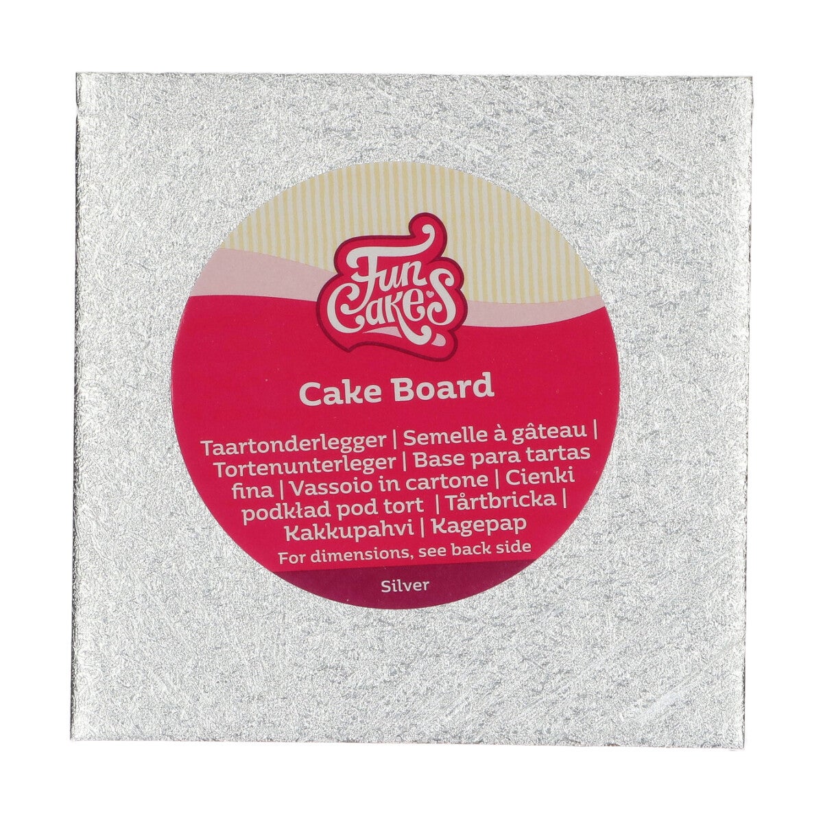 FunCakes Cake Board Square 15 x 15 cm - Silver