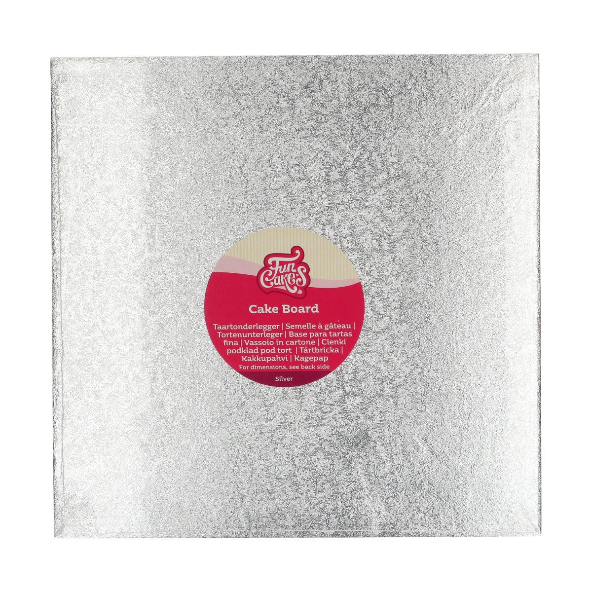 FunCakes Cake Board Square 35,6 x 35,6 cm - Silver
