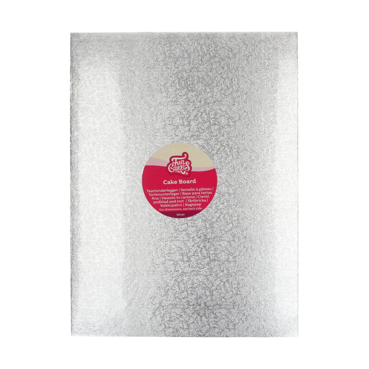 FunCakes Cake Board Oblong 40,5 x 30,5 cm - Silver