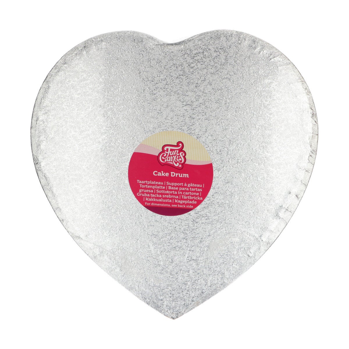 FunCakes Cake Drum Heart 33 cm - Silver
