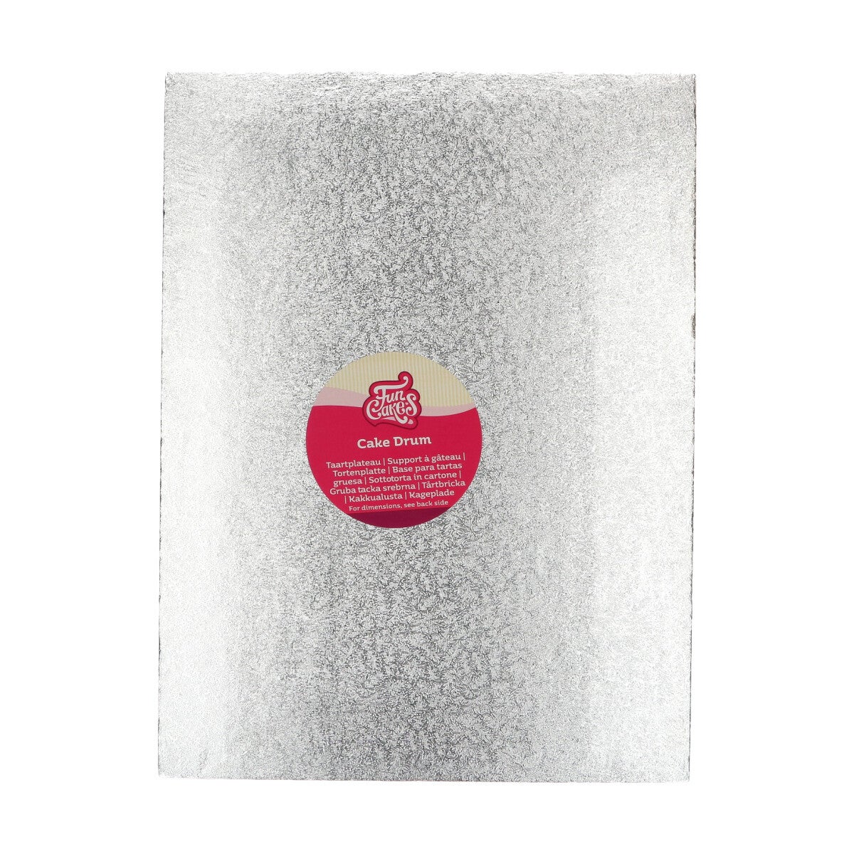 FunCakes Cake Drum Oblong 40,5 x 30,5 cm - Silver