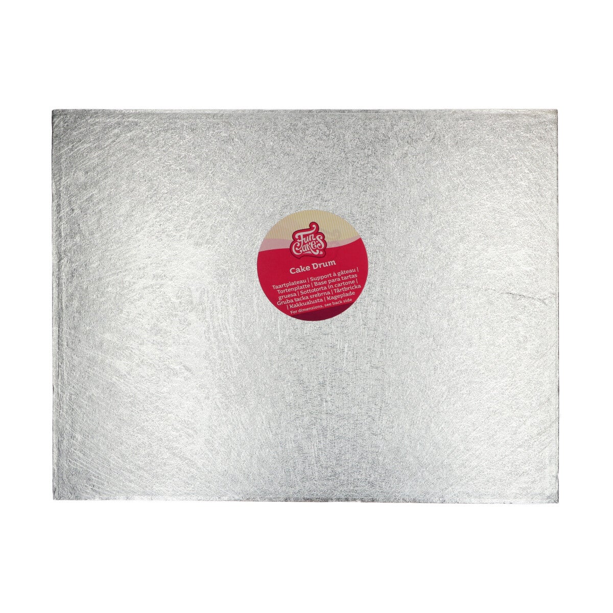 FunCakes Cake Drum Oblong 45,5 x 35,5 cm - Silver
