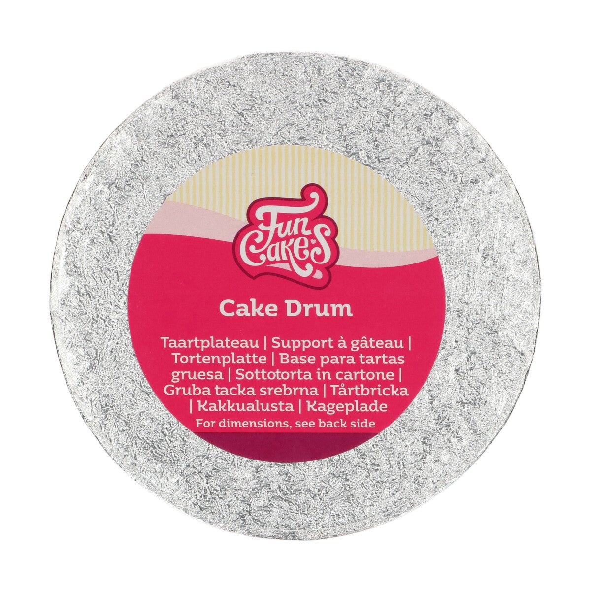 FunCakes Cake Drum Round Ø12,5 cm - Silver