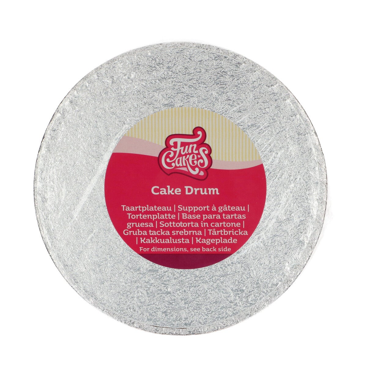 FunCakes Cake Drum Round Ø17,5 cm - Silver