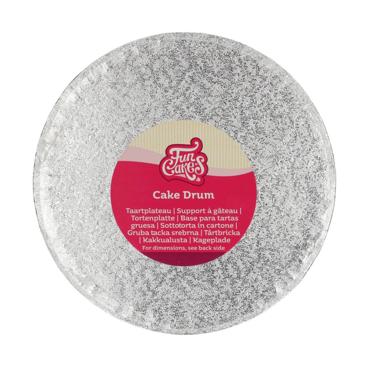 FunCakes Cake Drum Round Ø20 cm - Silver