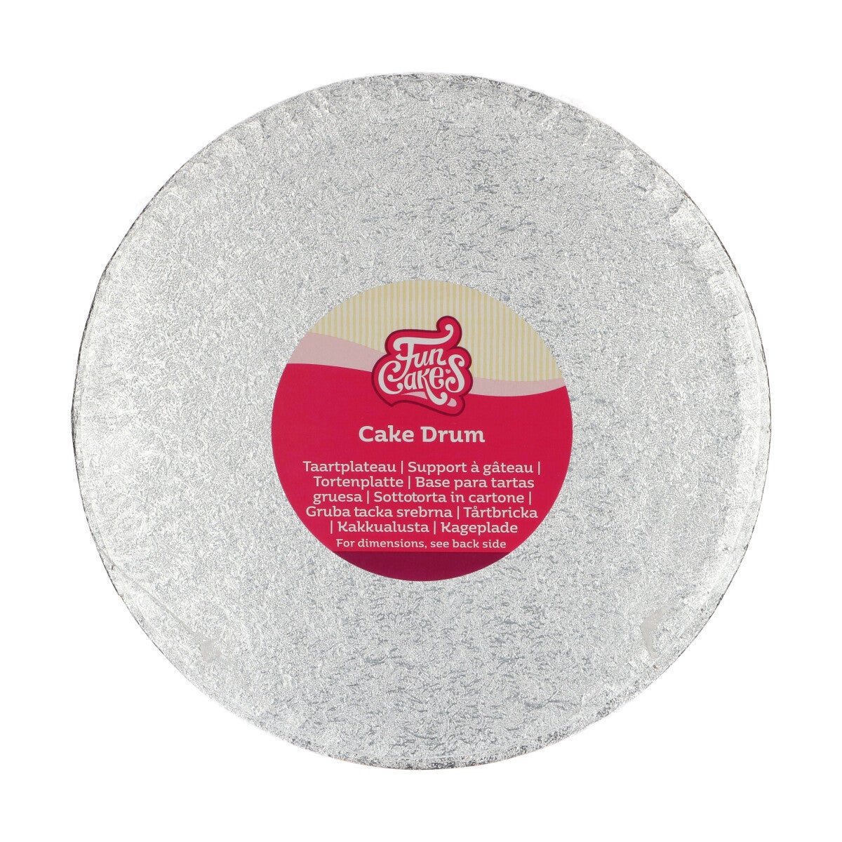 FunCakes Cake Drum Round Ø22,5 cm - Silver
