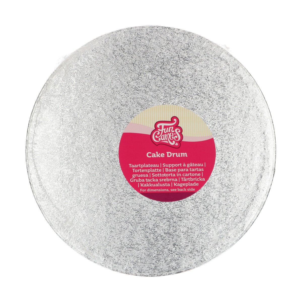 FunCakes Cake Drum Round Ø25 cm - Silver