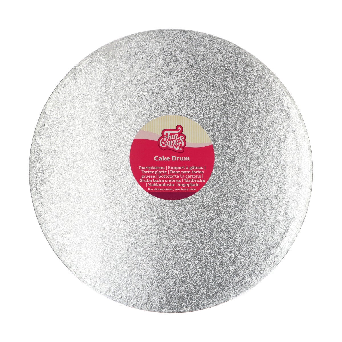 FunCakes Cake Drum Round Ø33 cm - Silver