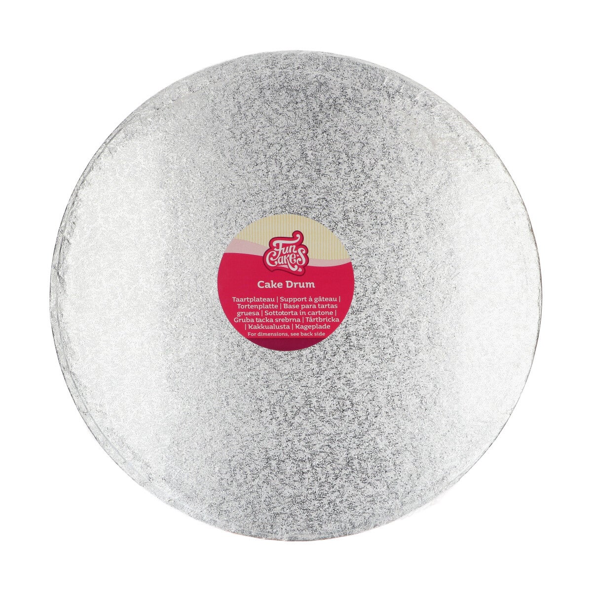 FunCakes Cake Drum Round Ø35,5 cm - Silver
