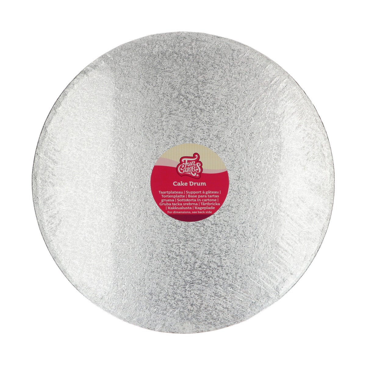 FunCakes Cake Drum Round Ø38 cm - Silver