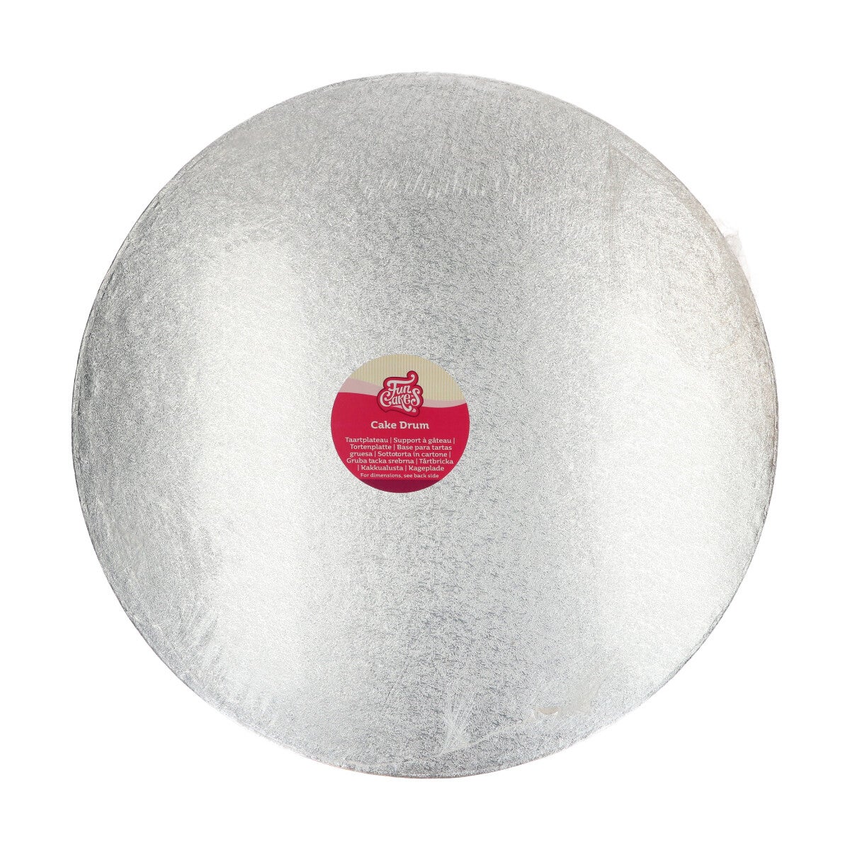 FunCakes Cake Drum Round Ø50,5 cm - Silver
