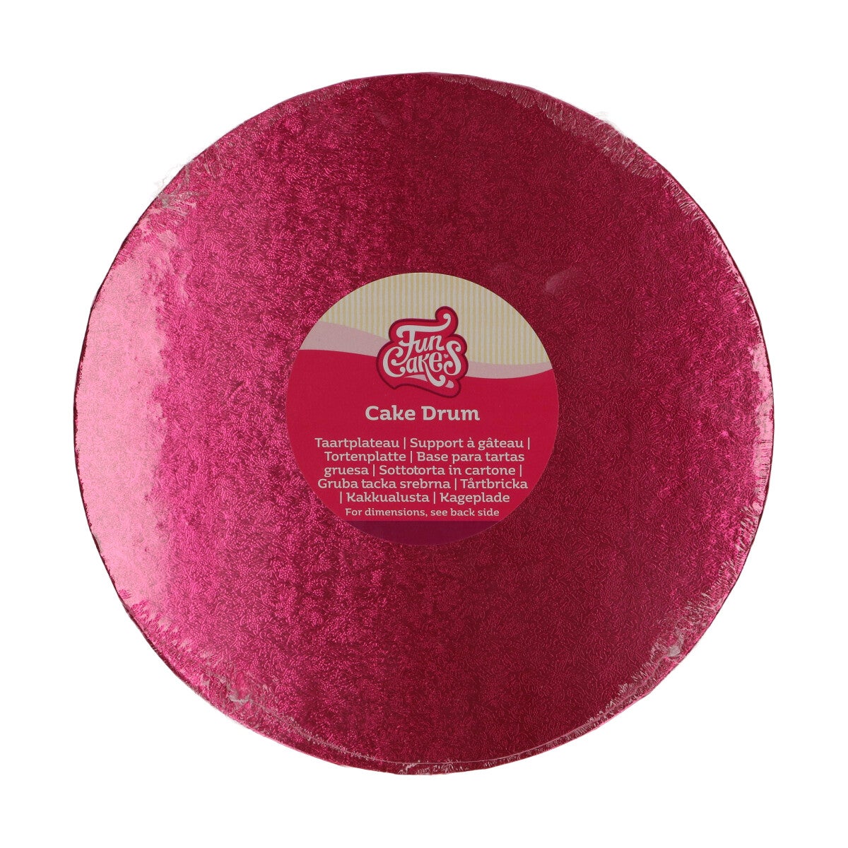 FunCakes Cake Drum Round Ø25 cm - Cerise