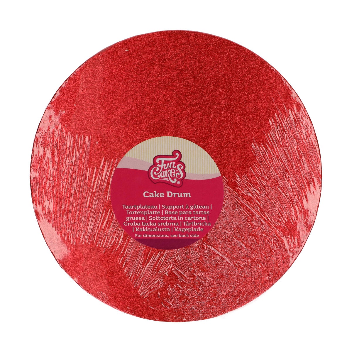 FunCakes Cake Drum Round Ø25 cm - Red