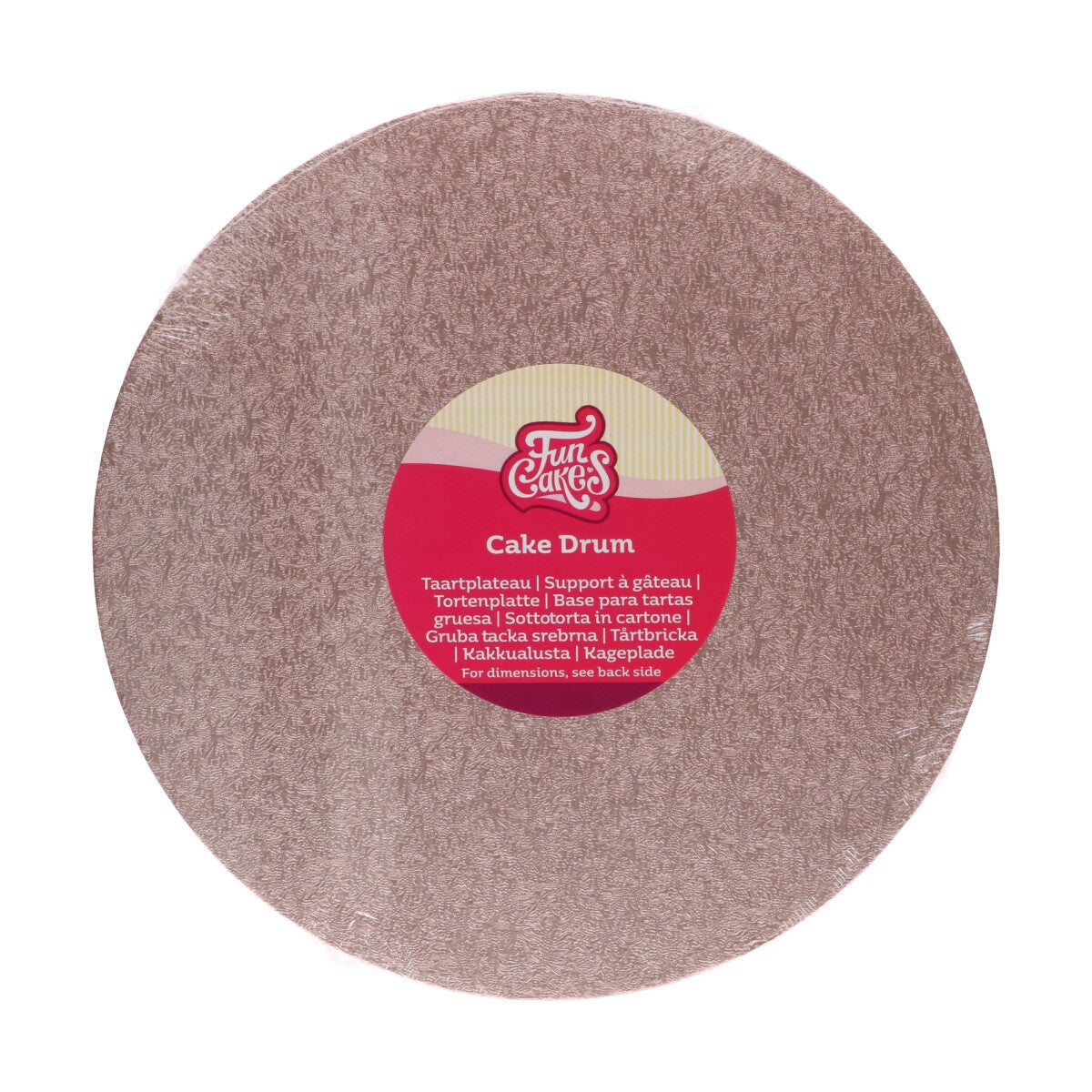 FunCakes Cake Drum Round Ø25 cm - Rose Gold