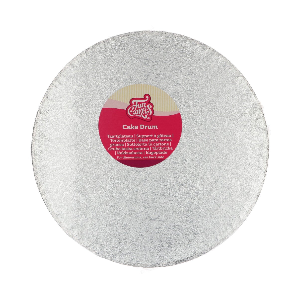 FunCakes Cake Drum Round Ø27,5 cm - Silver