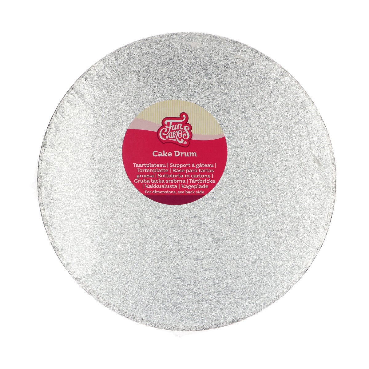 FunCakes Cake Drum Round Ø27,5 cm - Silver