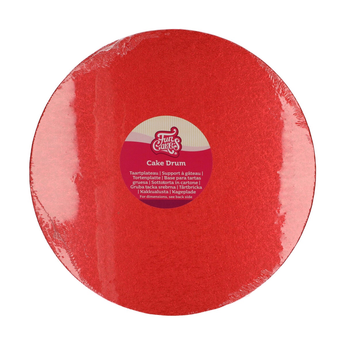 FunCakes Cake Drum Round Ø30,5 cm -Red