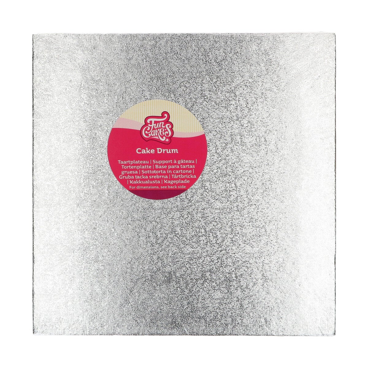 FunCakes Cake Drum Square 30,5 cm - Silver