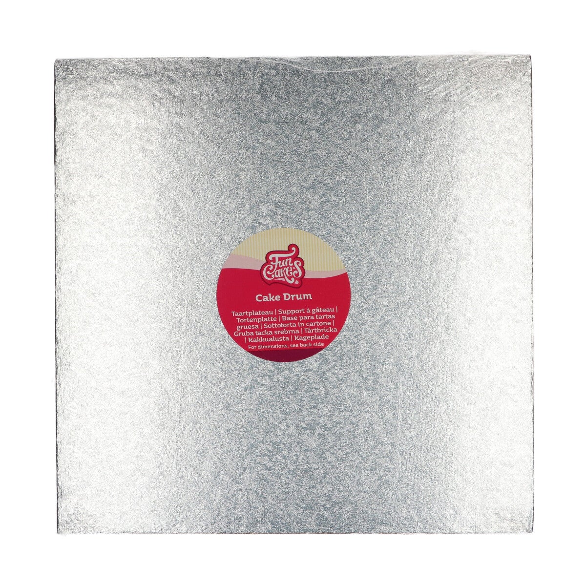 FunCakes Cake Drum Square 35,5 cm - Silver