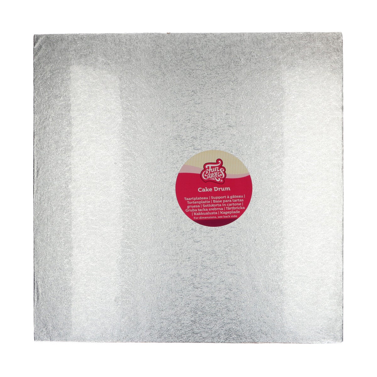 FunCakes Cake Drum Square 40,5 cm - Silver