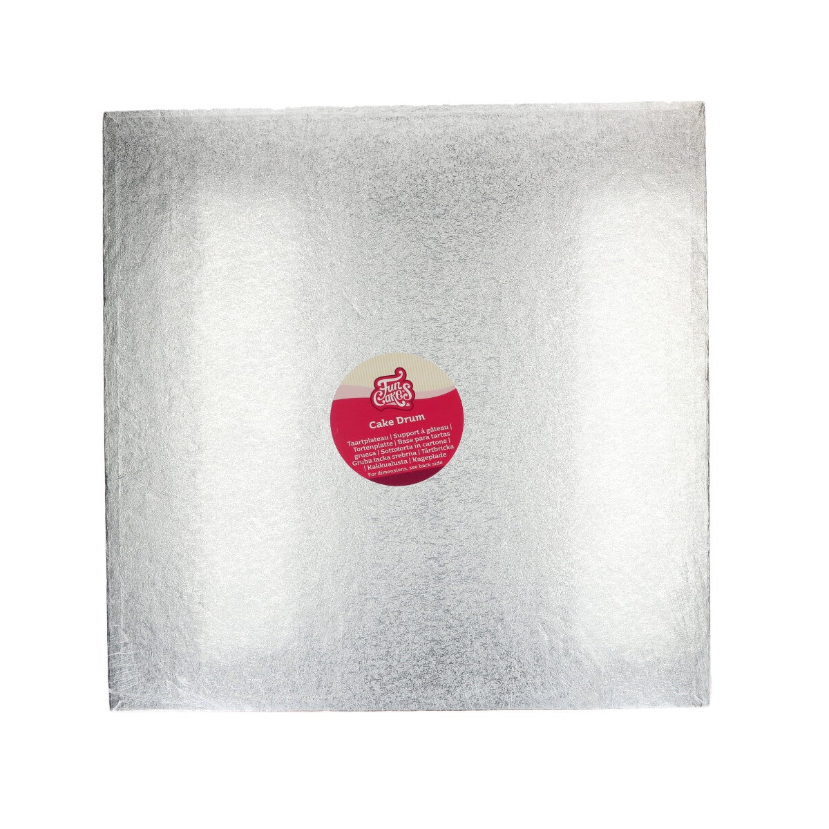 FunCakes Cake Drum Square 45,5 cm - Silver