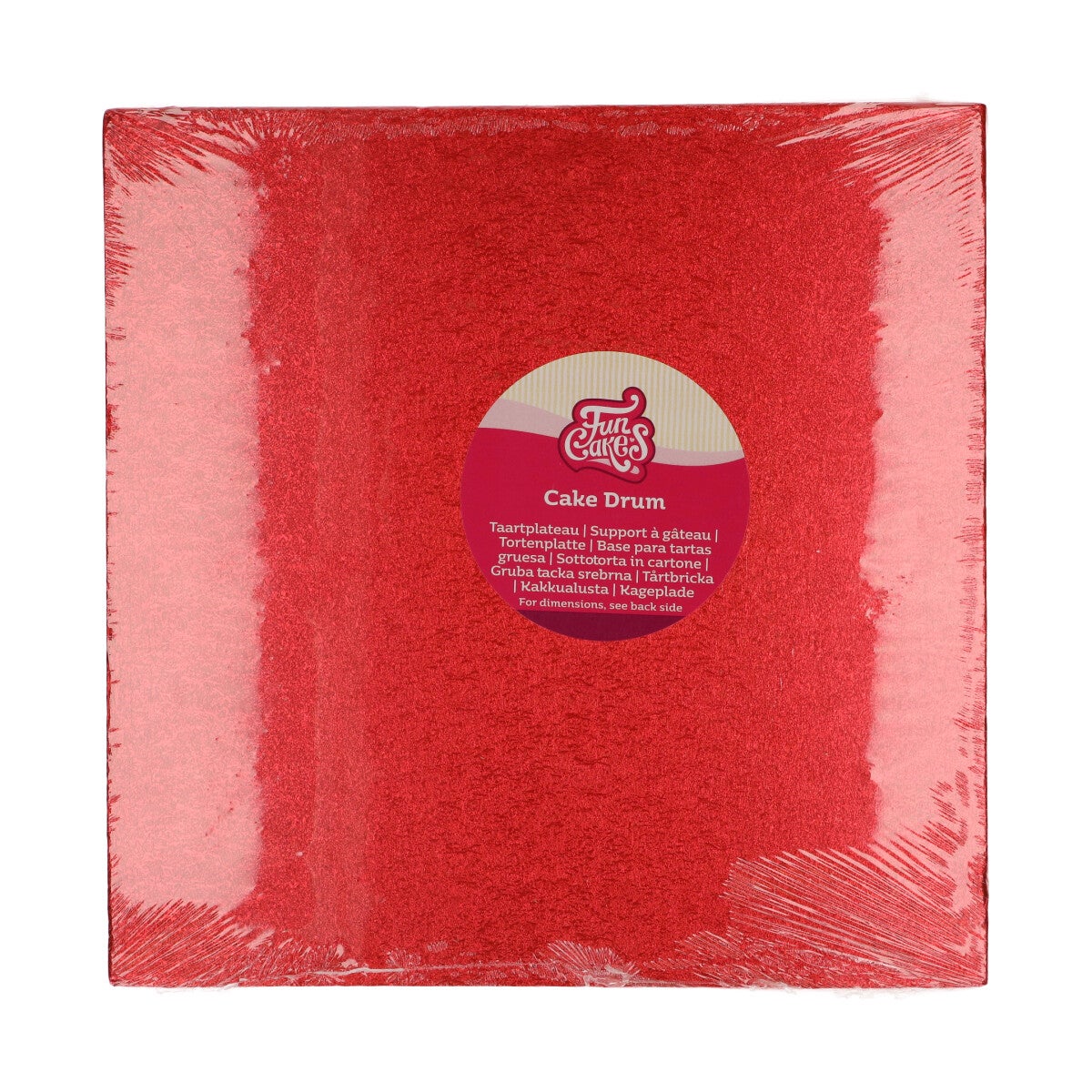 FunCakes Cake Drum Square 30,5 cm - Red