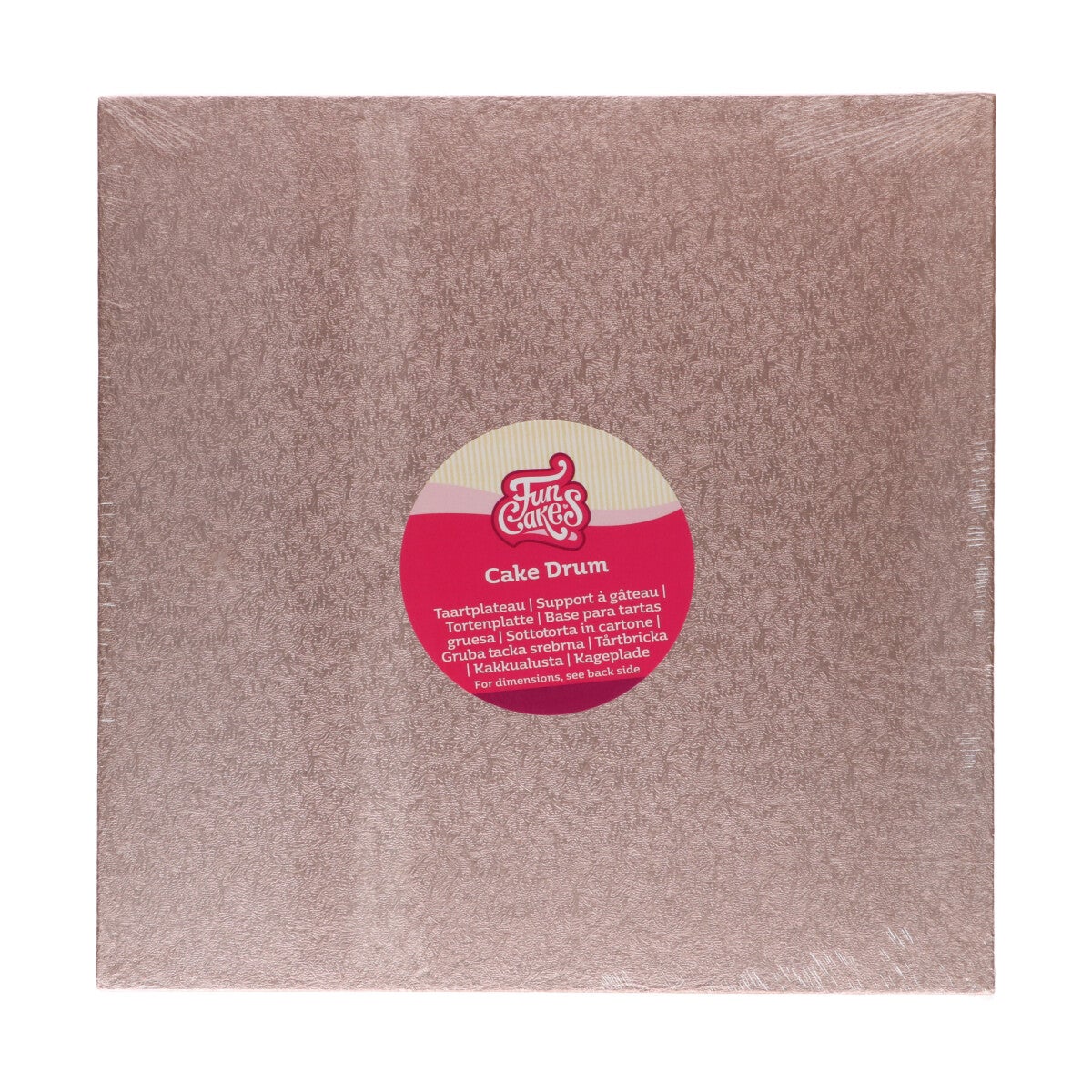 FunCakes Cake Drum Square 30,5 cm - Rose Gold