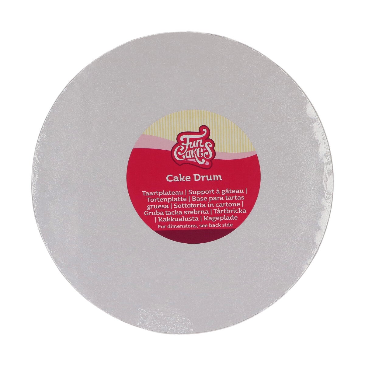 FunCakes Cake Drum Round Ø22.5 cm - White