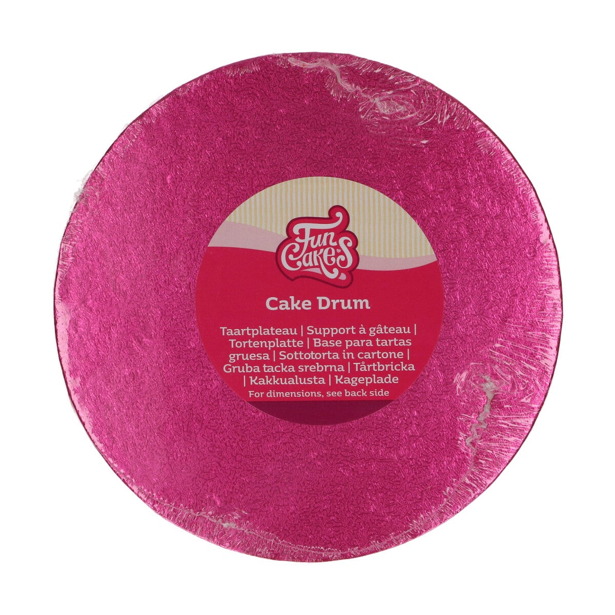 FunCakes Cake Drum Round Ø20 cm - Cerise