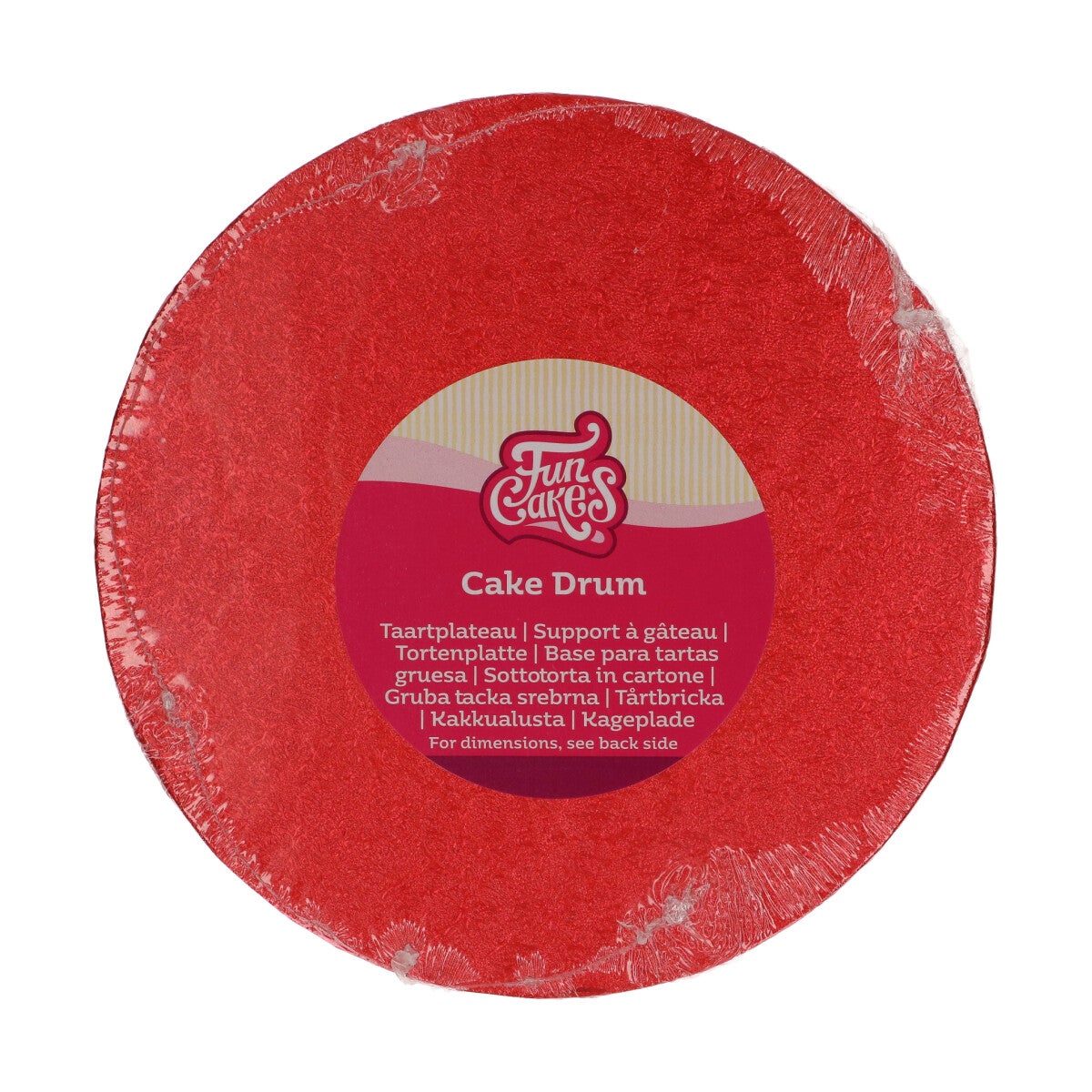 FunCakes Cake Drum Round Ø20 cm - Red