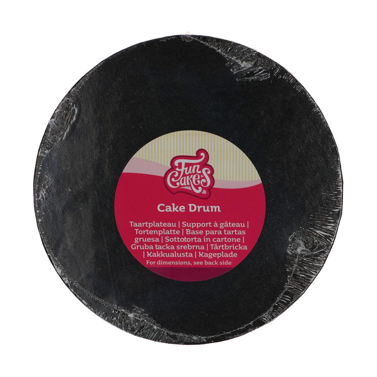 FunCakes Cake Drum Round Ø20 cm - Black