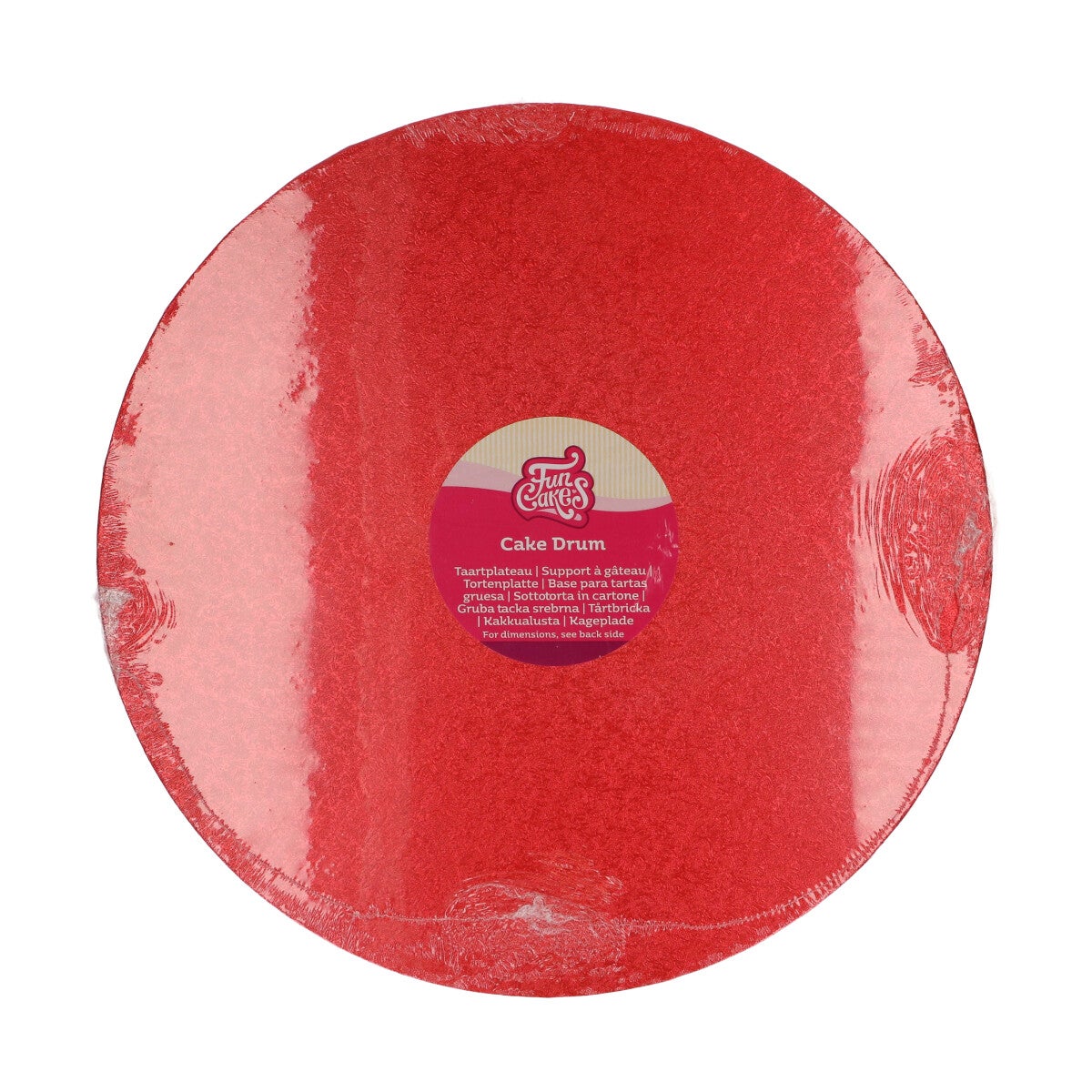 FunCakes Cake Drum Round Ø35,5 cm - Red