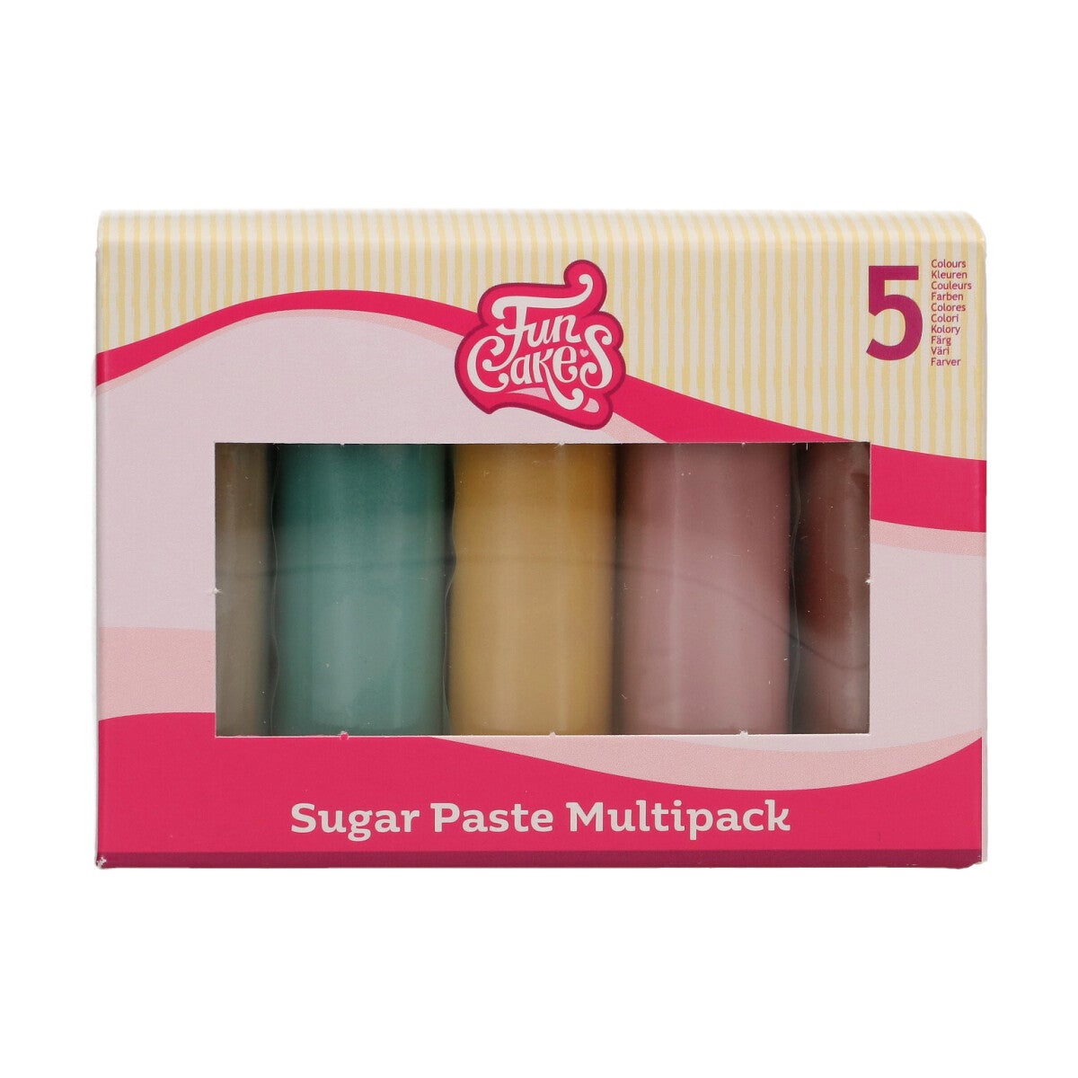 FunCakes Sugar Paste Multipack Earth Colours 5x100 g