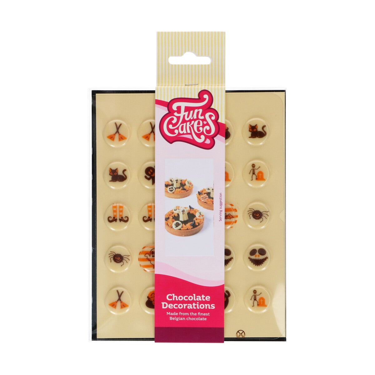 FunCakes Chocolate Decorations Halloween Ø2cm Set/25