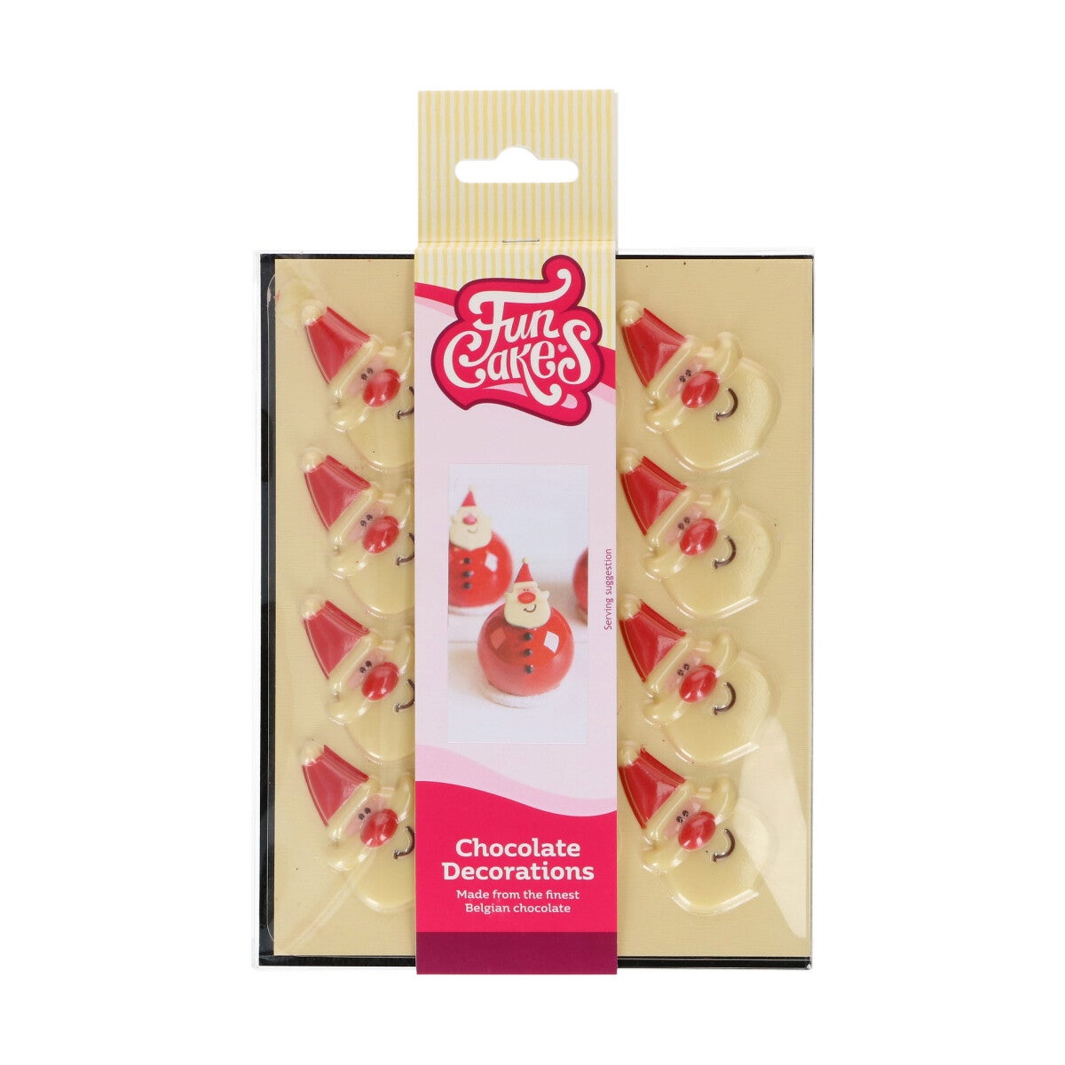 FunCakes Chocolate Decorations Santa Set/12