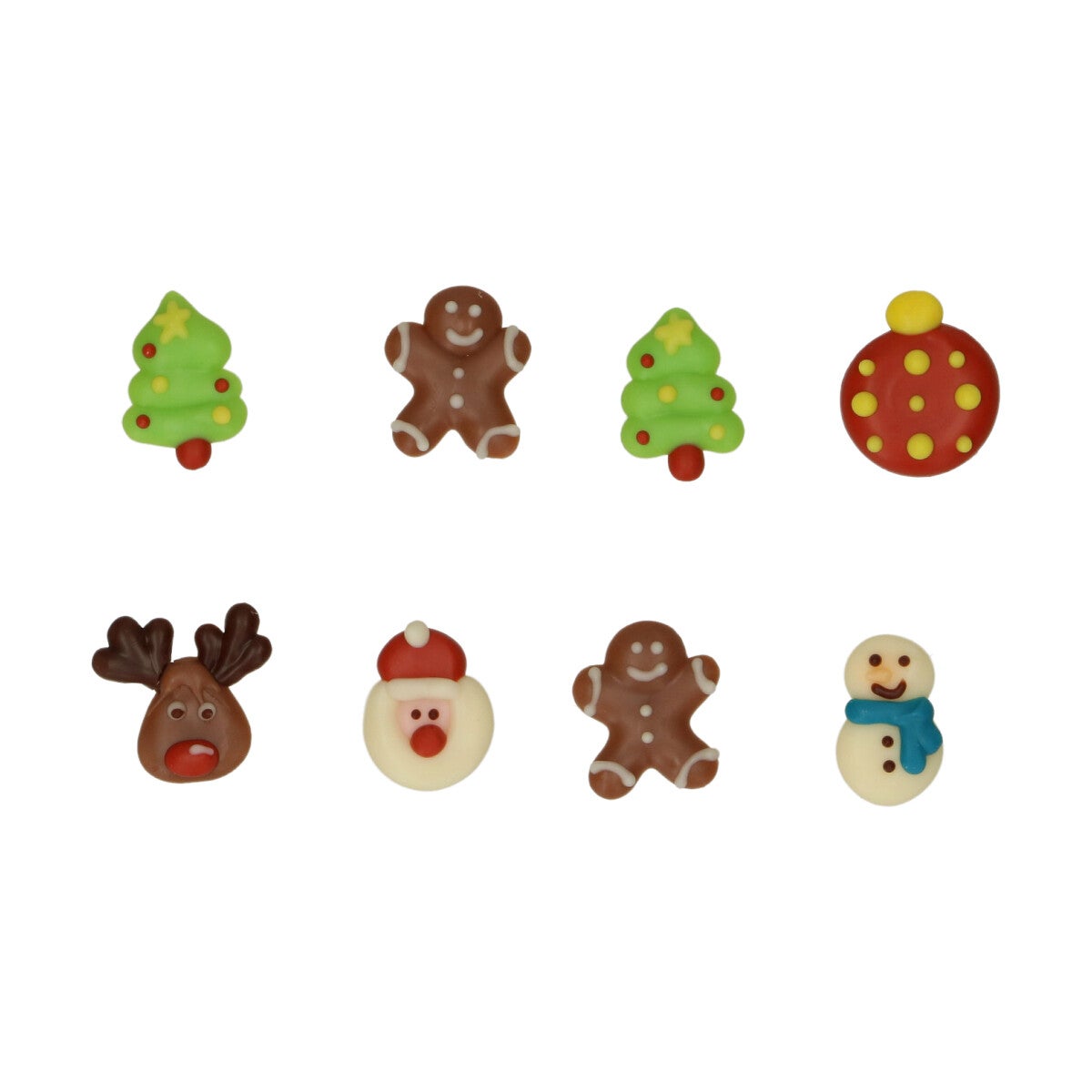 FunCakes Chocolate Decorations Colourful Christmas Set/8