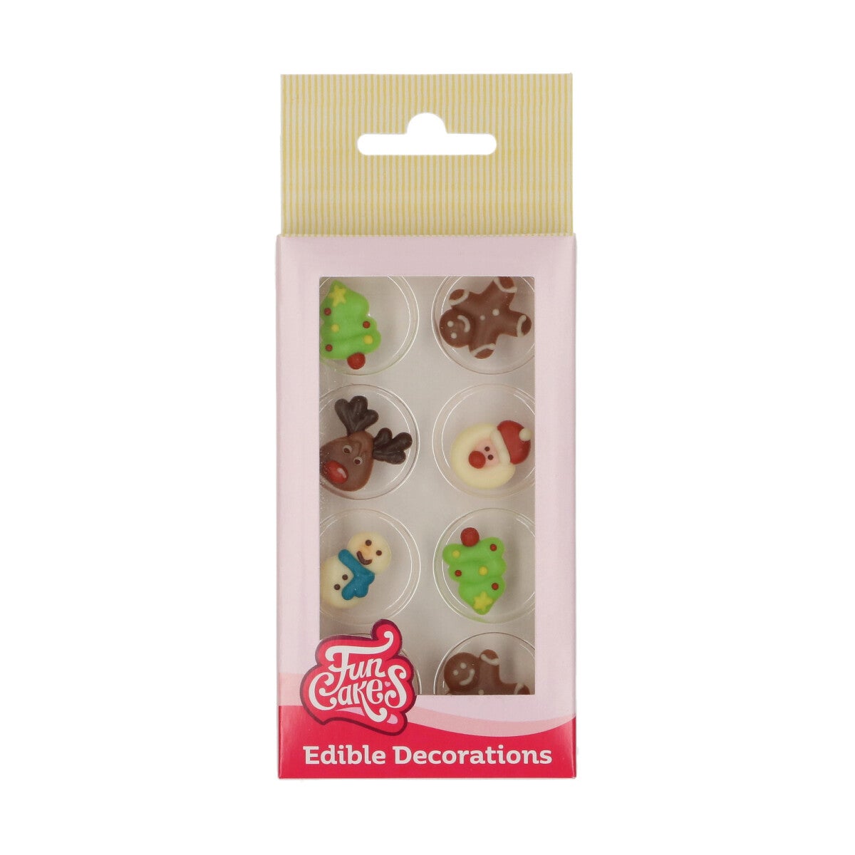 FunCakes Chocolate Decorations Colourful Christmas Set/8