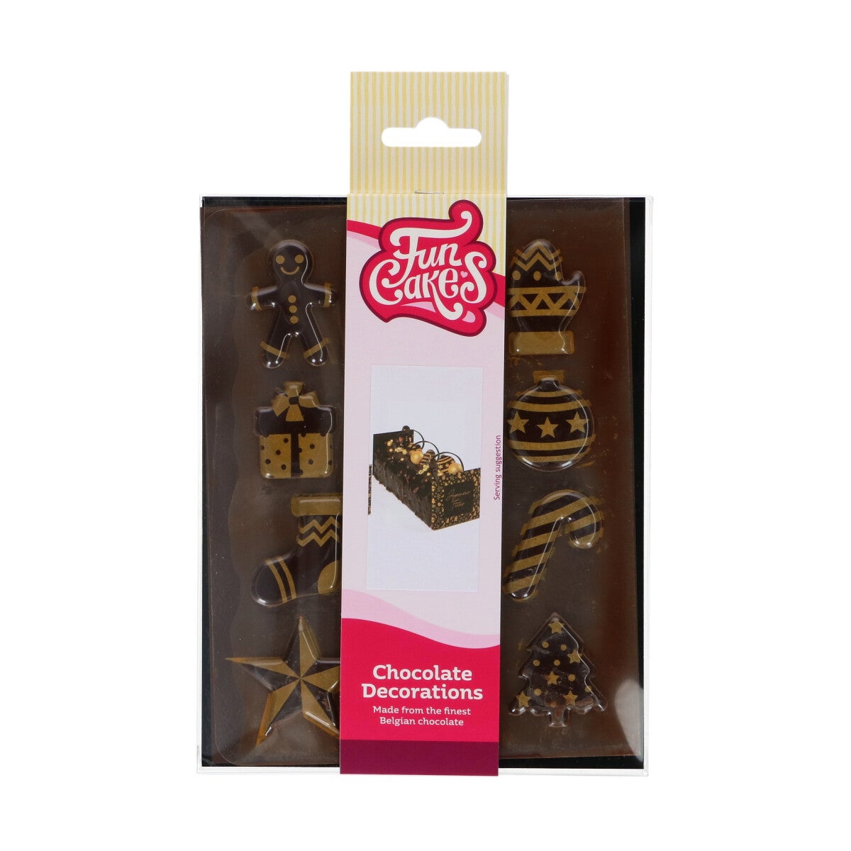 FunCakes Chocolate Decorations Gold Christmas Set/12