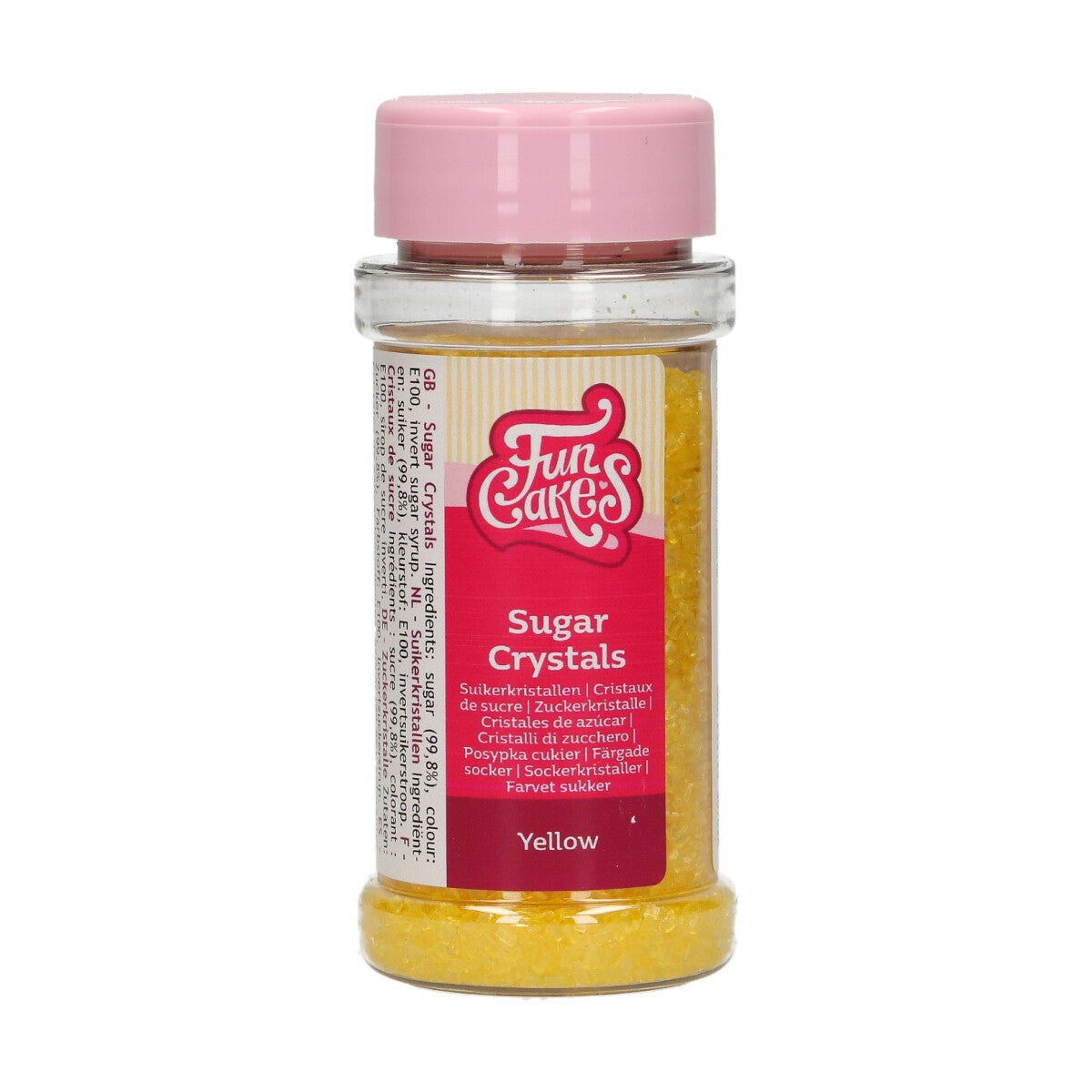 FunCakes Sugar Crystals Yellow 80 g