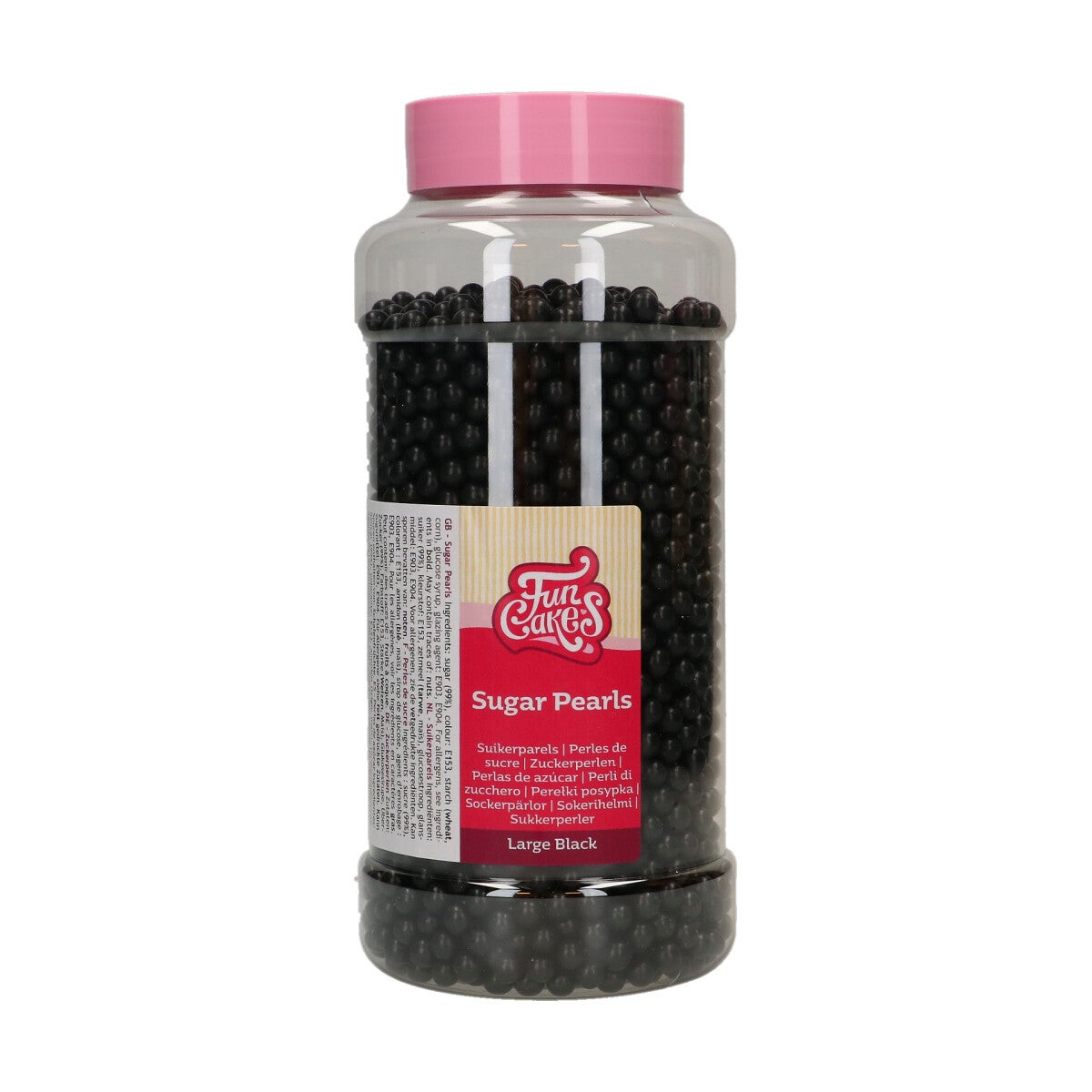 FunCakes Sugar Pearls Large Black 800 g