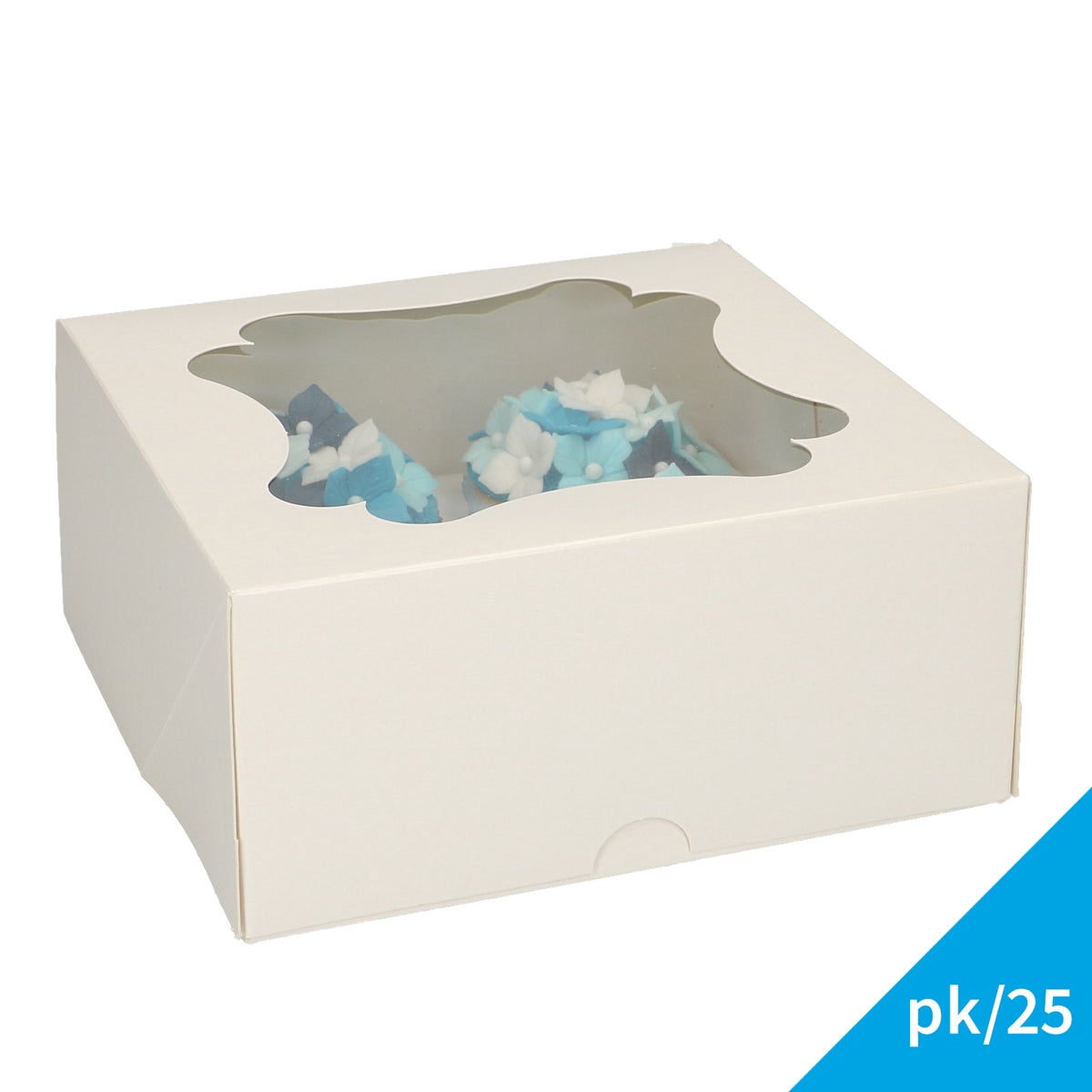 FunCakes Cupcake Box 4 - White pk/25