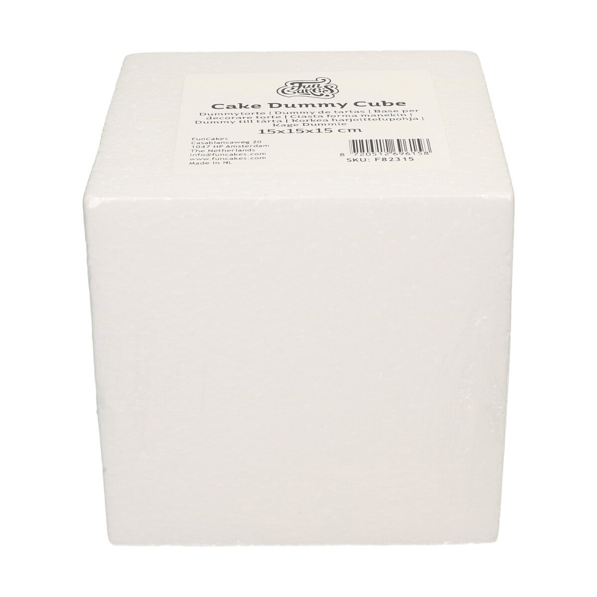 FunCakes Cake Dummy Cube 15x15x15 cm